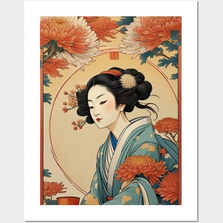 Nature geisha girl Posters and Art